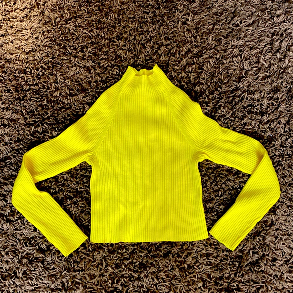 Alice & Olivia cropped mock turtle neck sweater